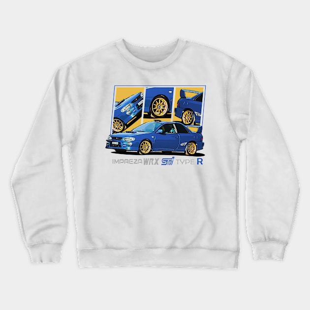 Impreza WRX STI Type R Two Doors, Coupe, JDM Car Crewneck Sweatshirt by T-JD